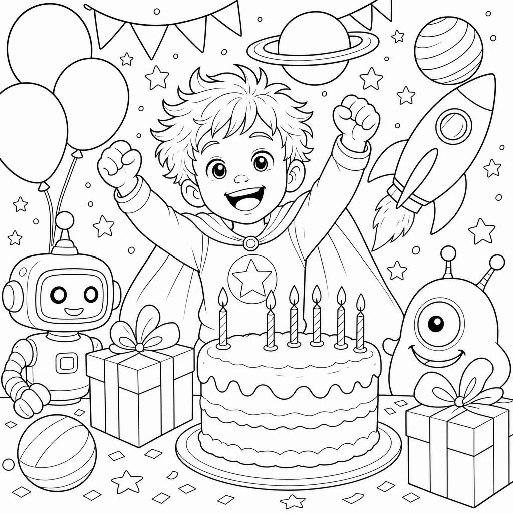 Coloring-book page included in the Digital Bundle